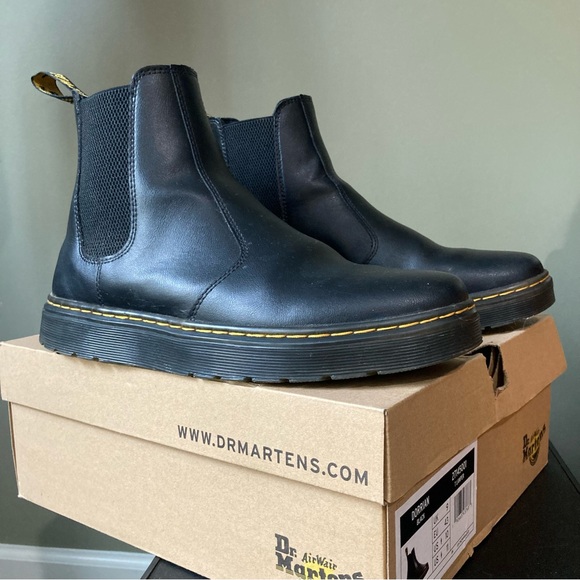 Dr. Martens Shoes Dr Martens Dorian Sleek Black Leather Minimalist